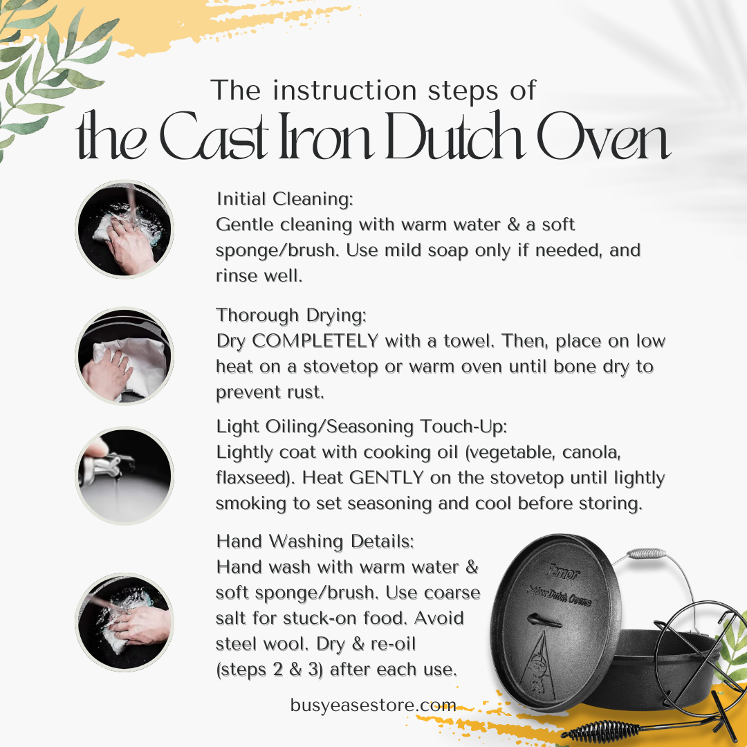 7.5L Dutch Oven with Lid | Cast Iron