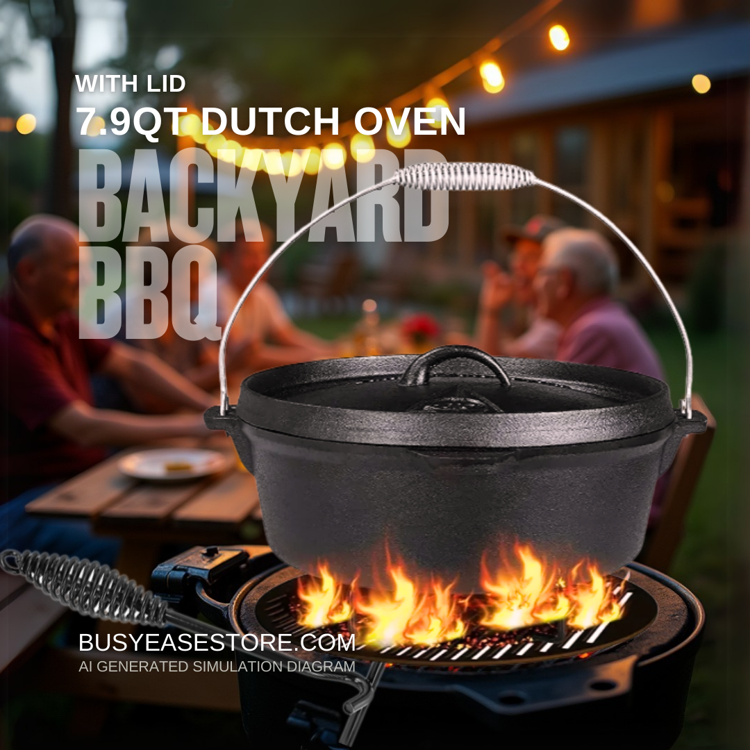 7.5L Dutch Oven with Lid | Cast Iron