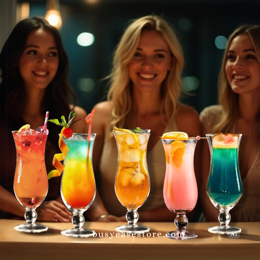 400 ML/13.5 OZ Glass Tall Beverage Cup | Curve-Shape Home Bar