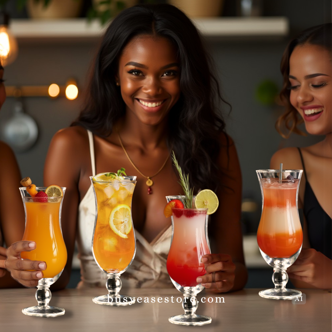 400 ML/13.5 OZ Glass Tall Beverage Cup | Curve-Shape Home Bar