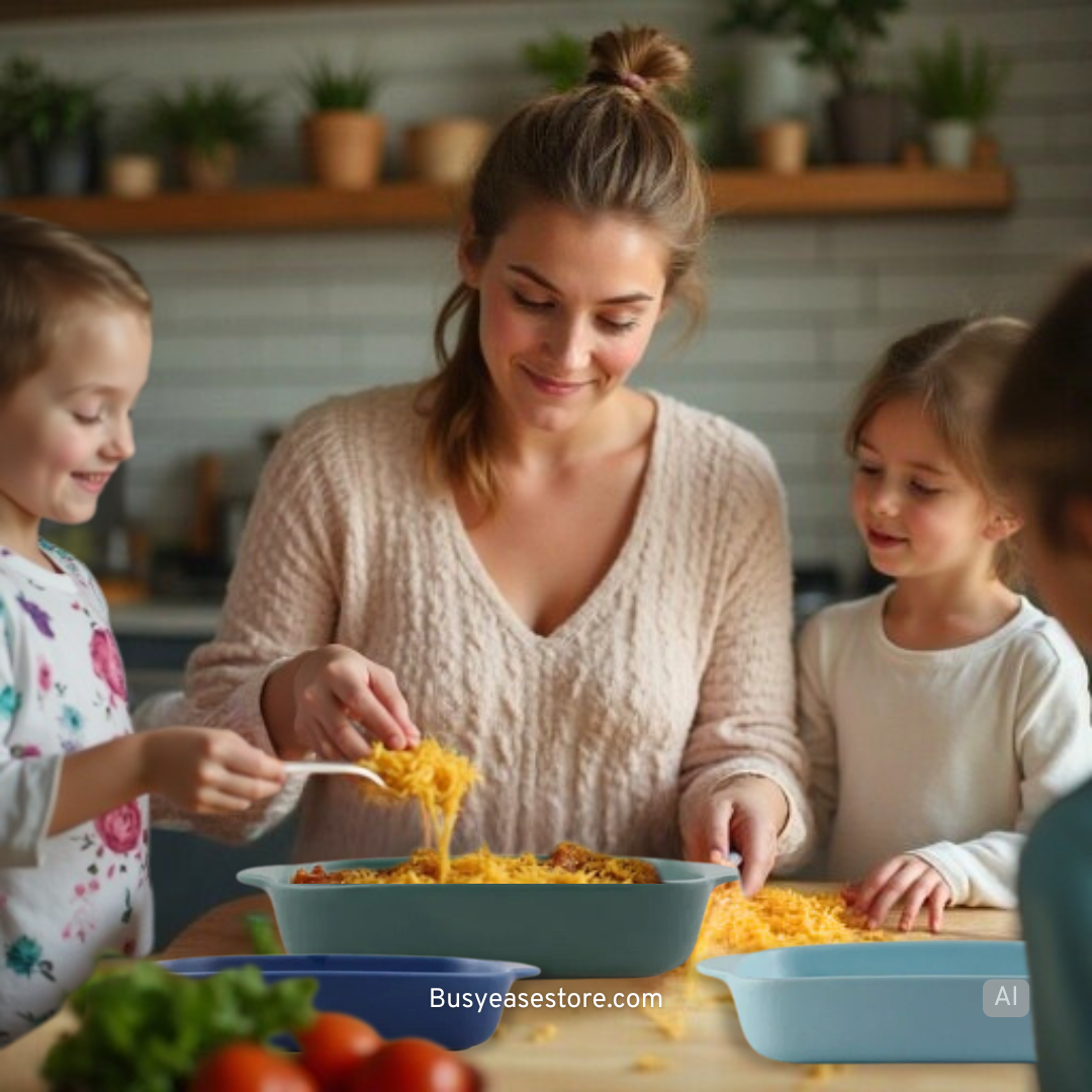 Colorful Ceramic Baking Dish | Rectangular, Dual Handles, Oven Safe