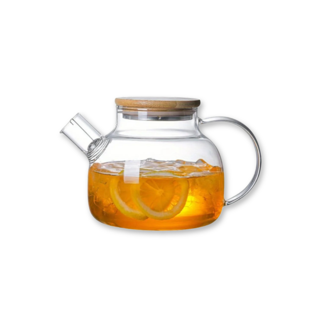 Premium Glass Kettle | Heat-Resistant | 1.0L/1.8L for Iced Tea & Hot Brews