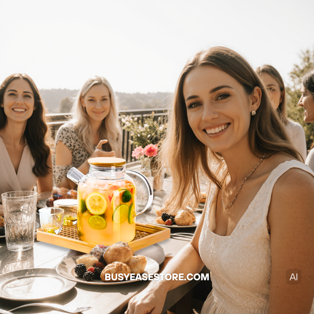 Premium Glass Kettle | Heat-Resistant | 1.0L/1.8L for Iced Tea & Hot Brews