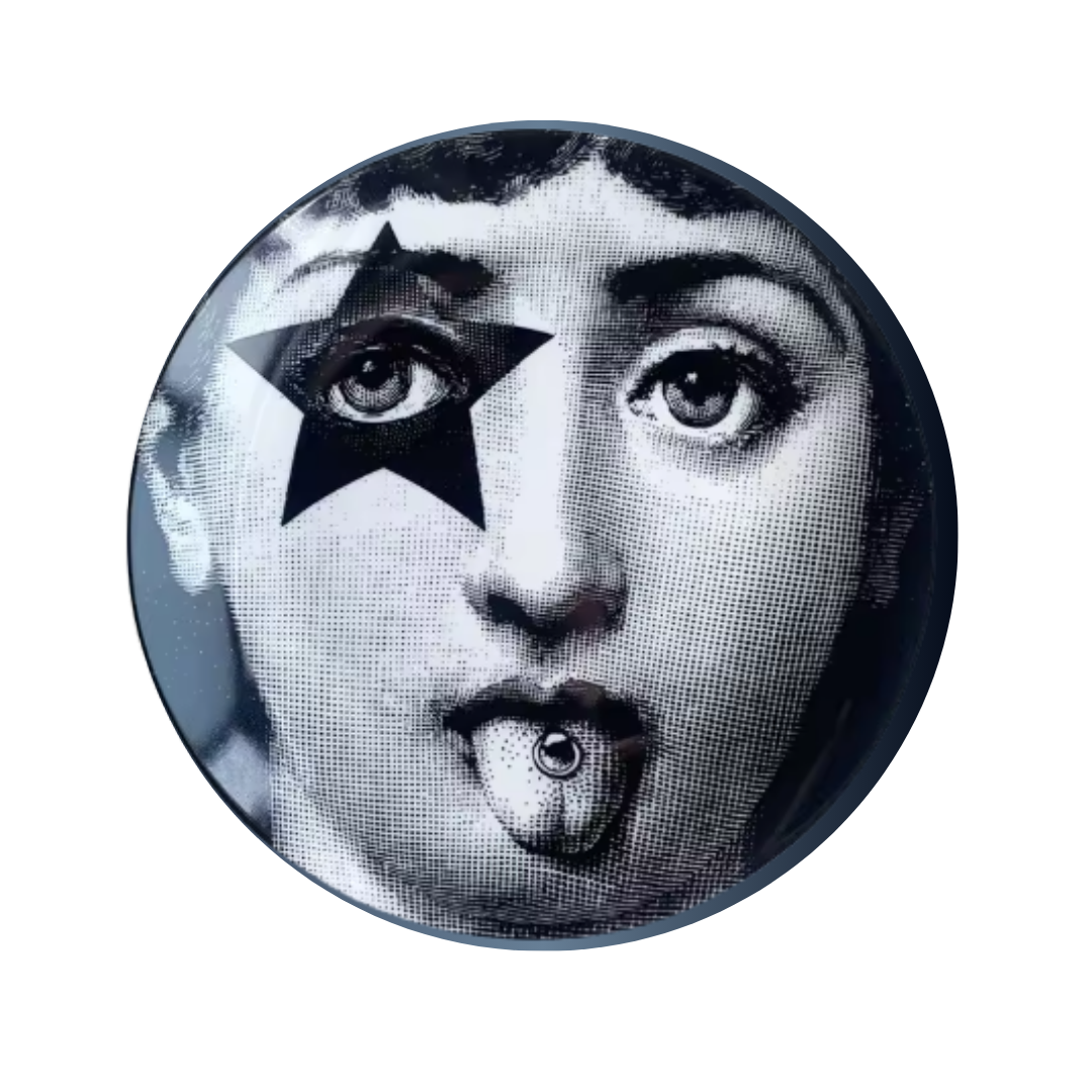 8" Ceramic Dinner Plates | Italian-Inspired Surreal Art for Table or Wall (Limited Edition)