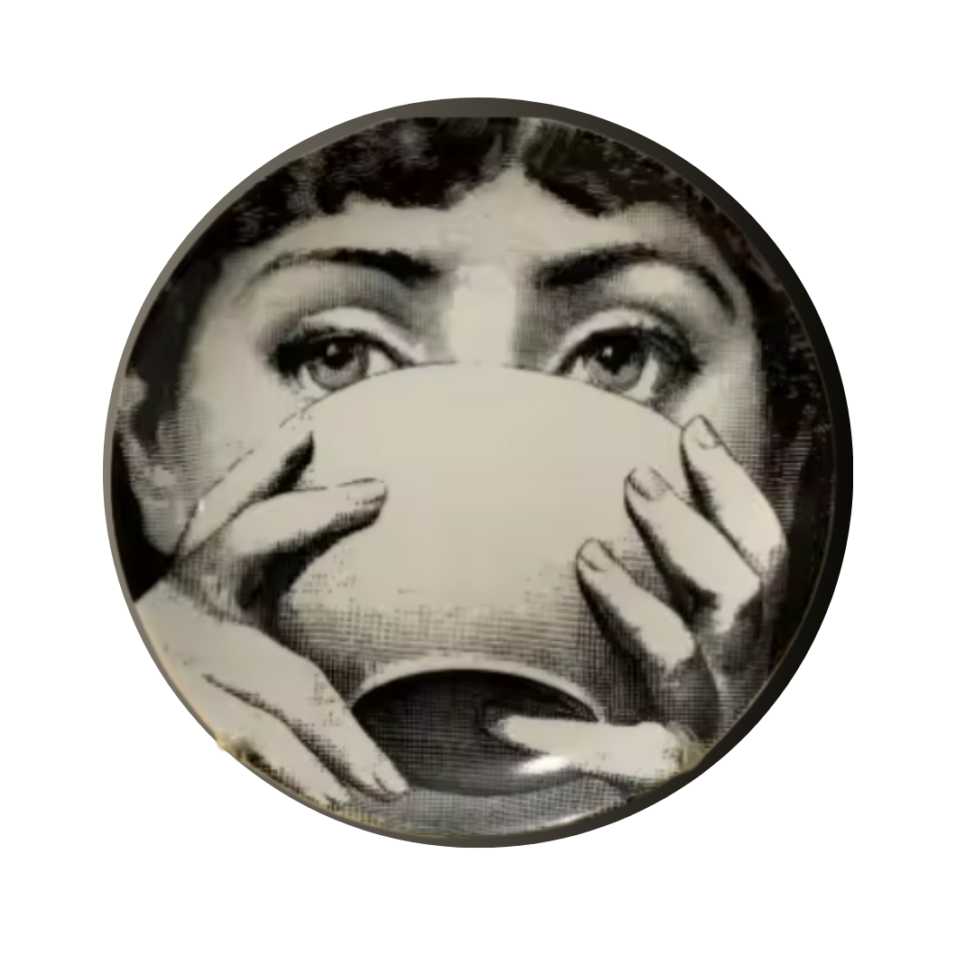 8" Ceramic Dinner Plates | Italian-Inspired Surreal Art for Table or Wall (Limited Edition)