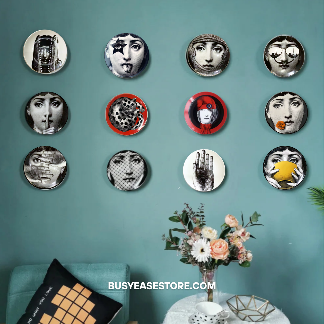 8" Ceramic Dinner Plates | Italian-Inspired Surreal Art for Table or Wall (Limited Edition)