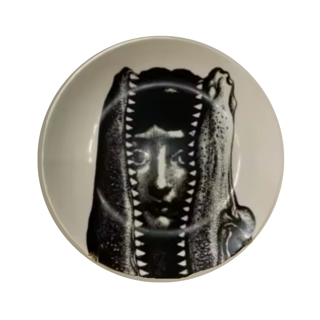 8" Ceramic Dinner Plates | Italian-Inspired Surreal Art for Table or Wall (Limited Edition)