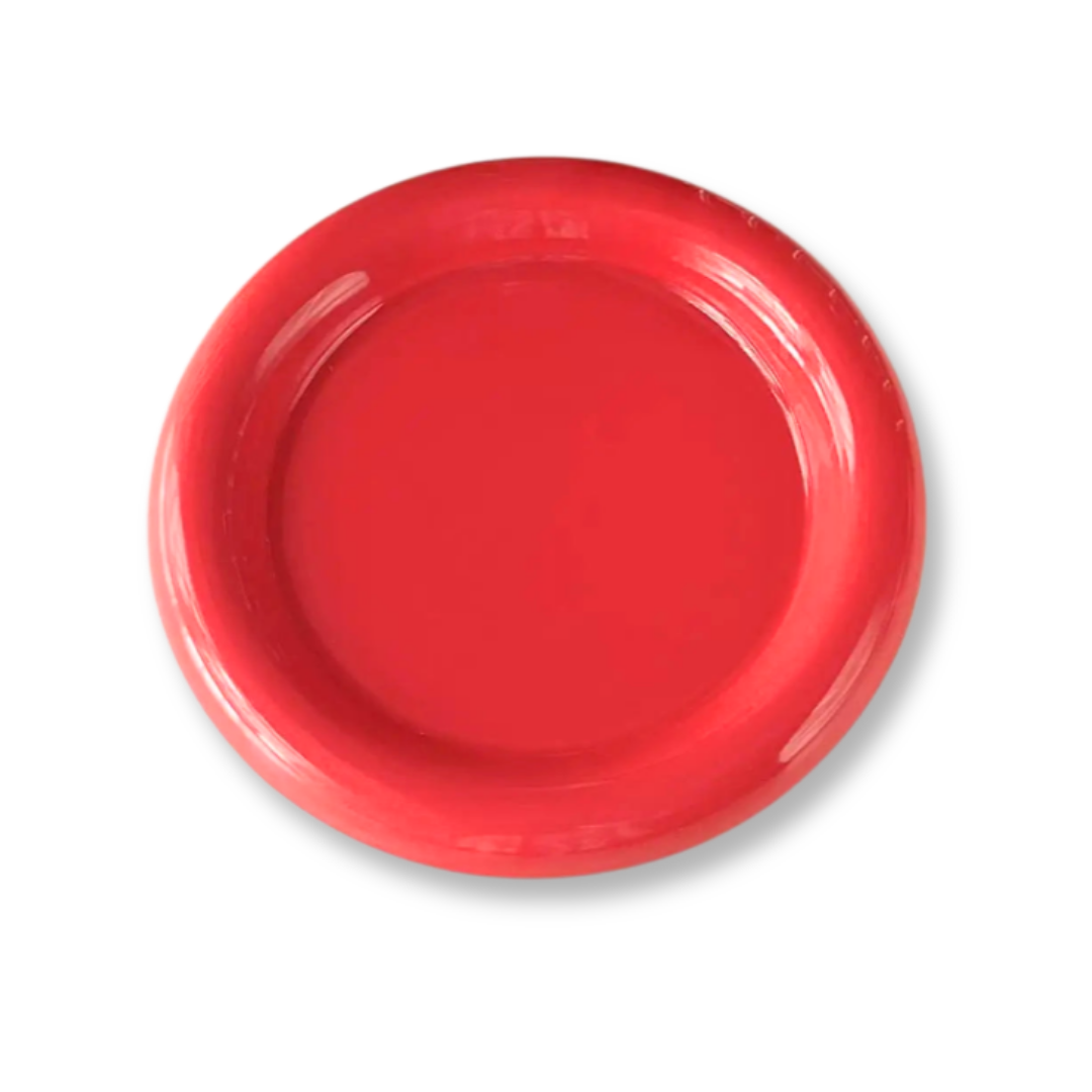 8" Round Ceramic Dinner Plate | Thick Edge, Nordic Design for Steak & Dessert