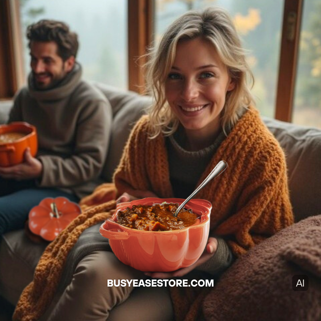 15.2oz Pumpkin-Shaped Ceramic Soup Bowl with Lid | Halloween Décor & Fall Gift (Limited Edition)