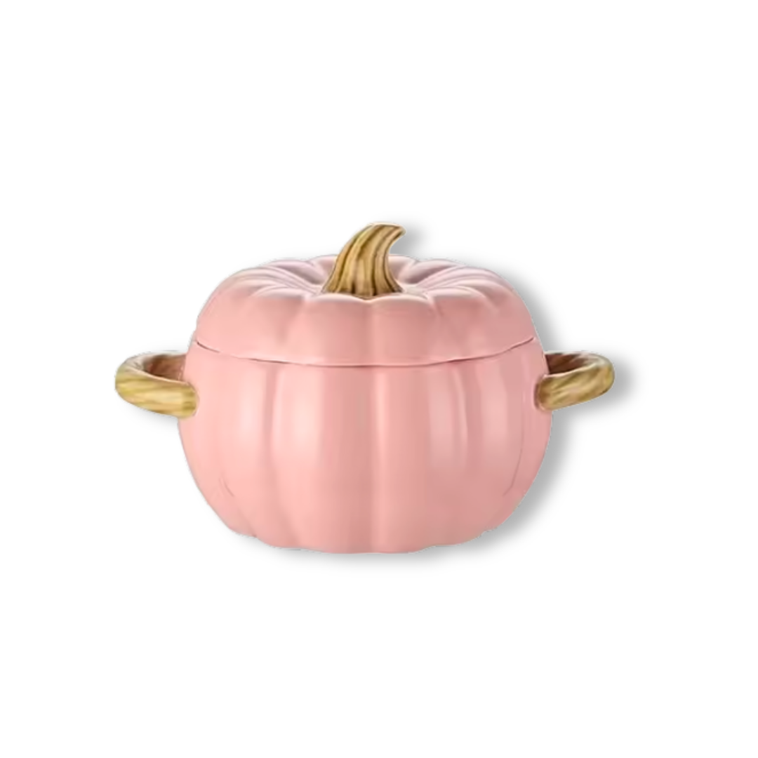 50 oz Pumpkin Ceramic Casserole Dish with Lid | Halloween Decor & Gift (Limited Edition)