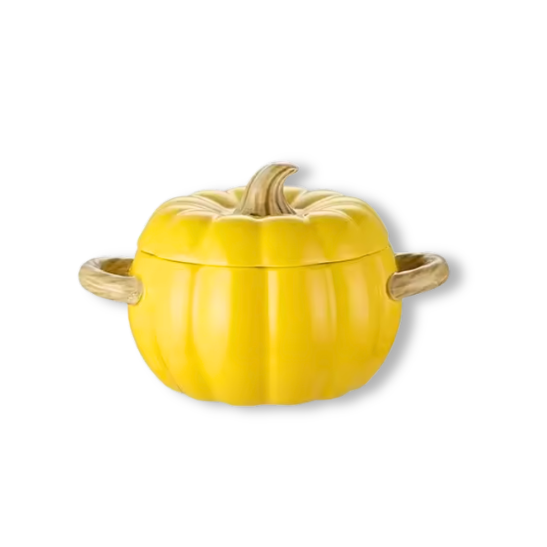 50 oz Pumpkin Ceramic Casserole Dish with Lid | Halloween Decor & Gift (Limited Edition)