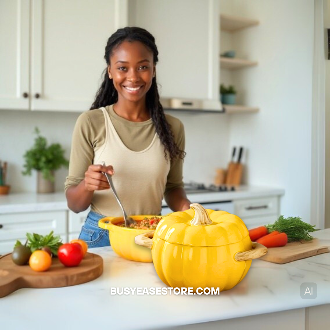 50 oz Pumpkin Ceramic Casserole Dish with Lid | Halloween Decor & Gift (Limited Edition)