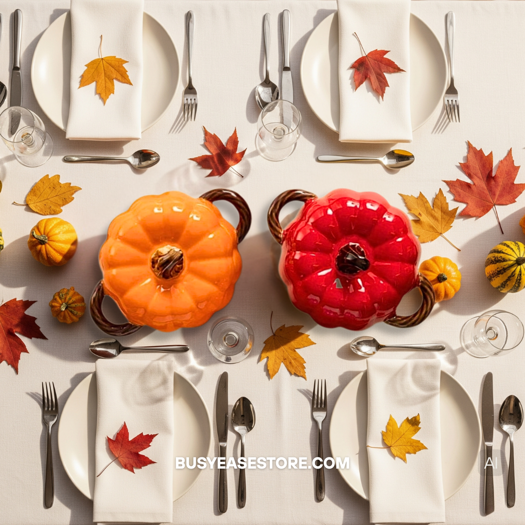 50 oz Pumpkin Ceramic Casserole Dish with Lid | Halloween Decor & Gift (Limited Edition)