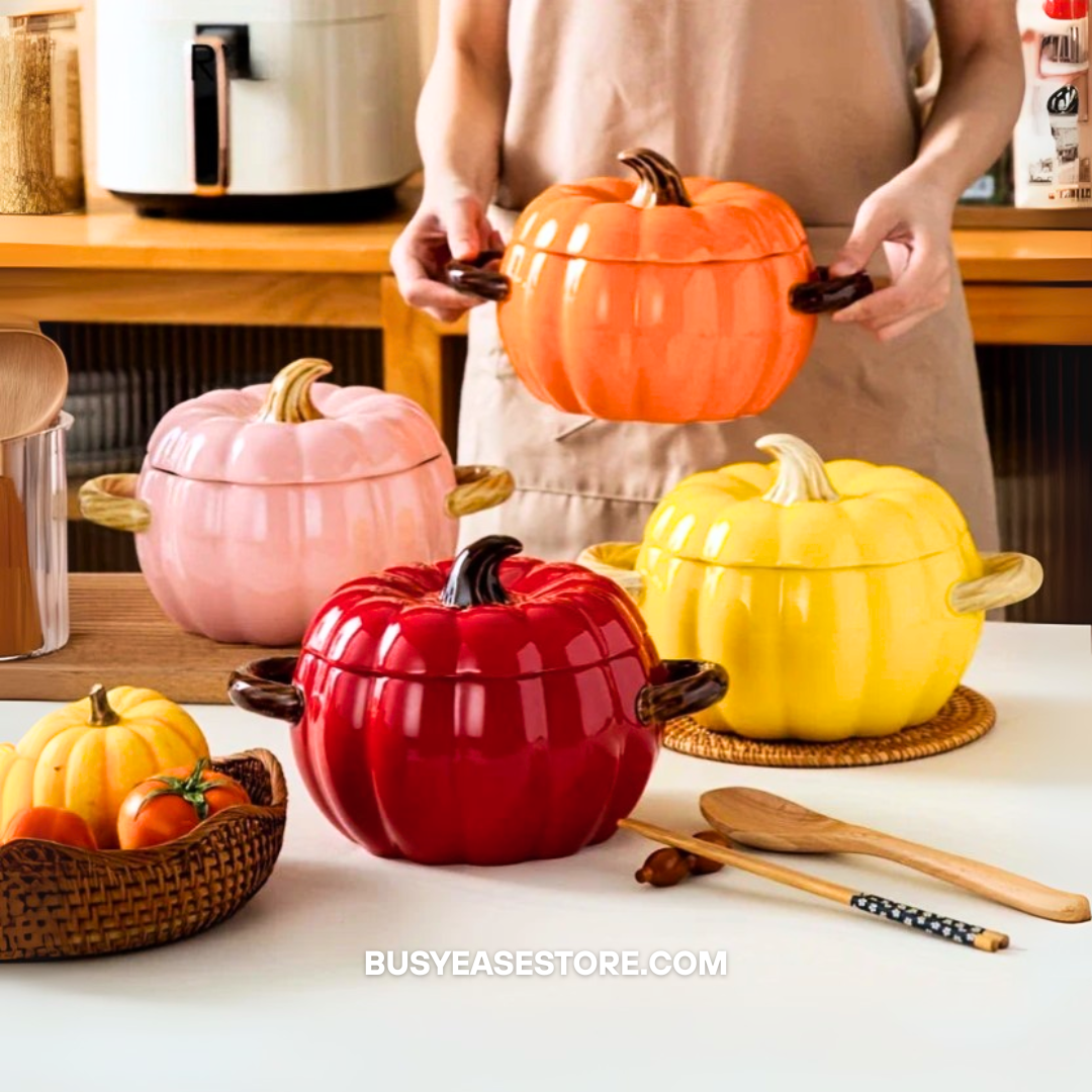 50 oz Pumpkin Ceramic Casserole Dish with Lid | Halloween Decor & Gift (Limited Edition)