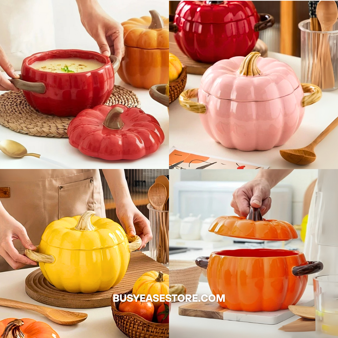 50 oz Pumpkin Ceramic Casserole Dish with Lid | Halloween Decor & Gift (Limited Edition)