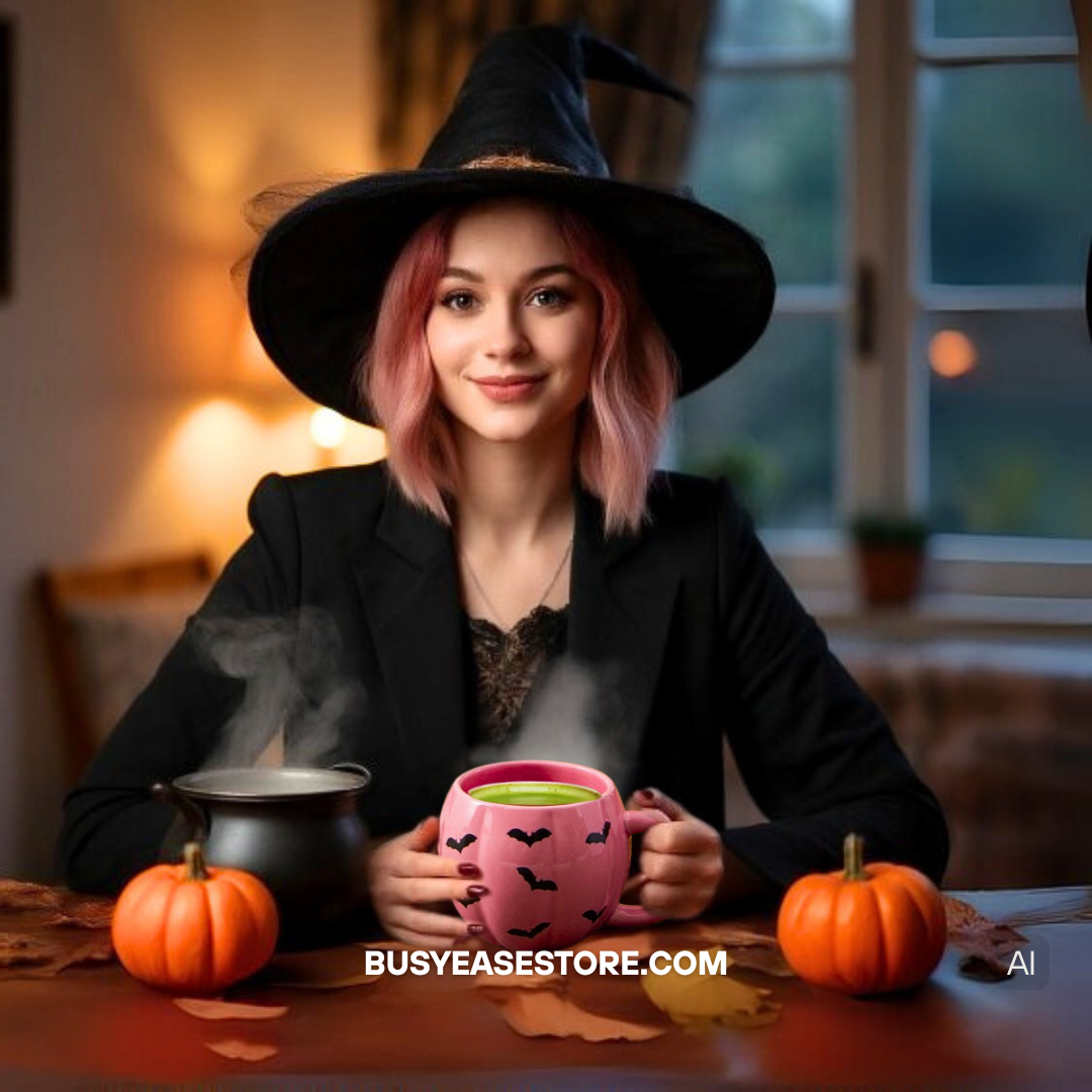 10 oz Pink Pumpkin Coffee Mug | Limited Edition Ceramic Halloween & Fall Gift