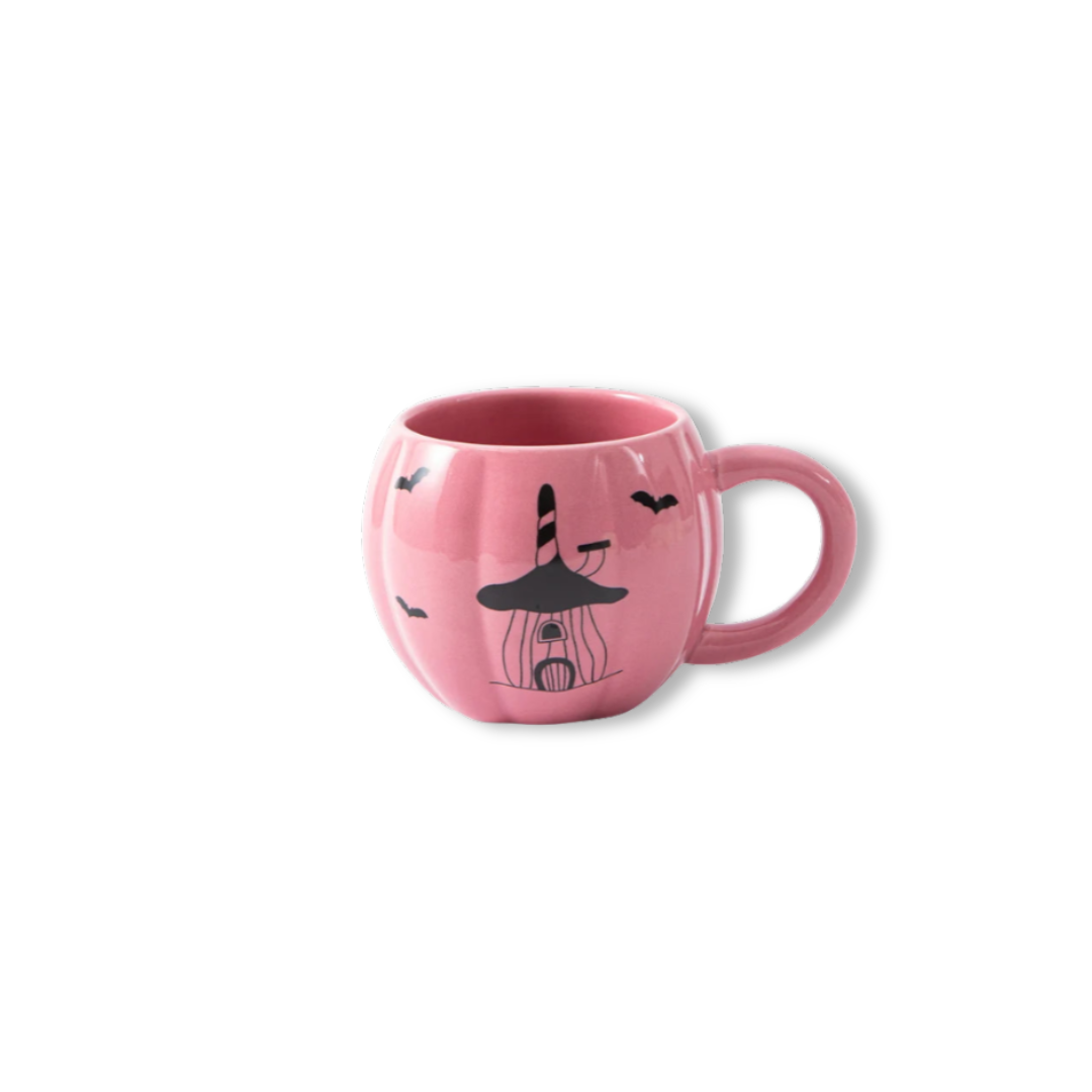 10 oz Pink Pumpkin Coffee Mug | Limited Edition Ceramic Halloween & Fall Gift