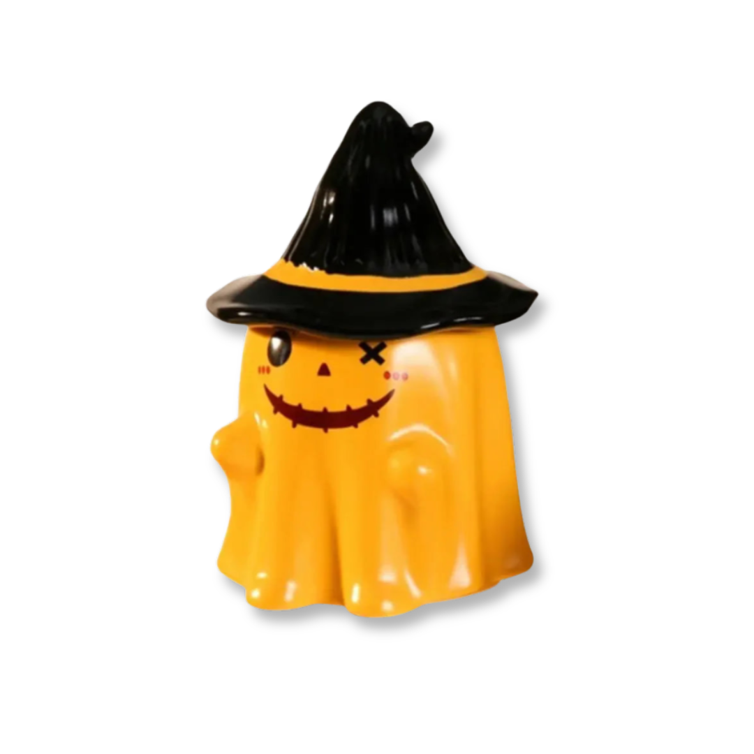 Spooky-Cute Ghost Coffee Mug with Lid | 4 Ceramic Styles for Halloween Decor & Fall Gift