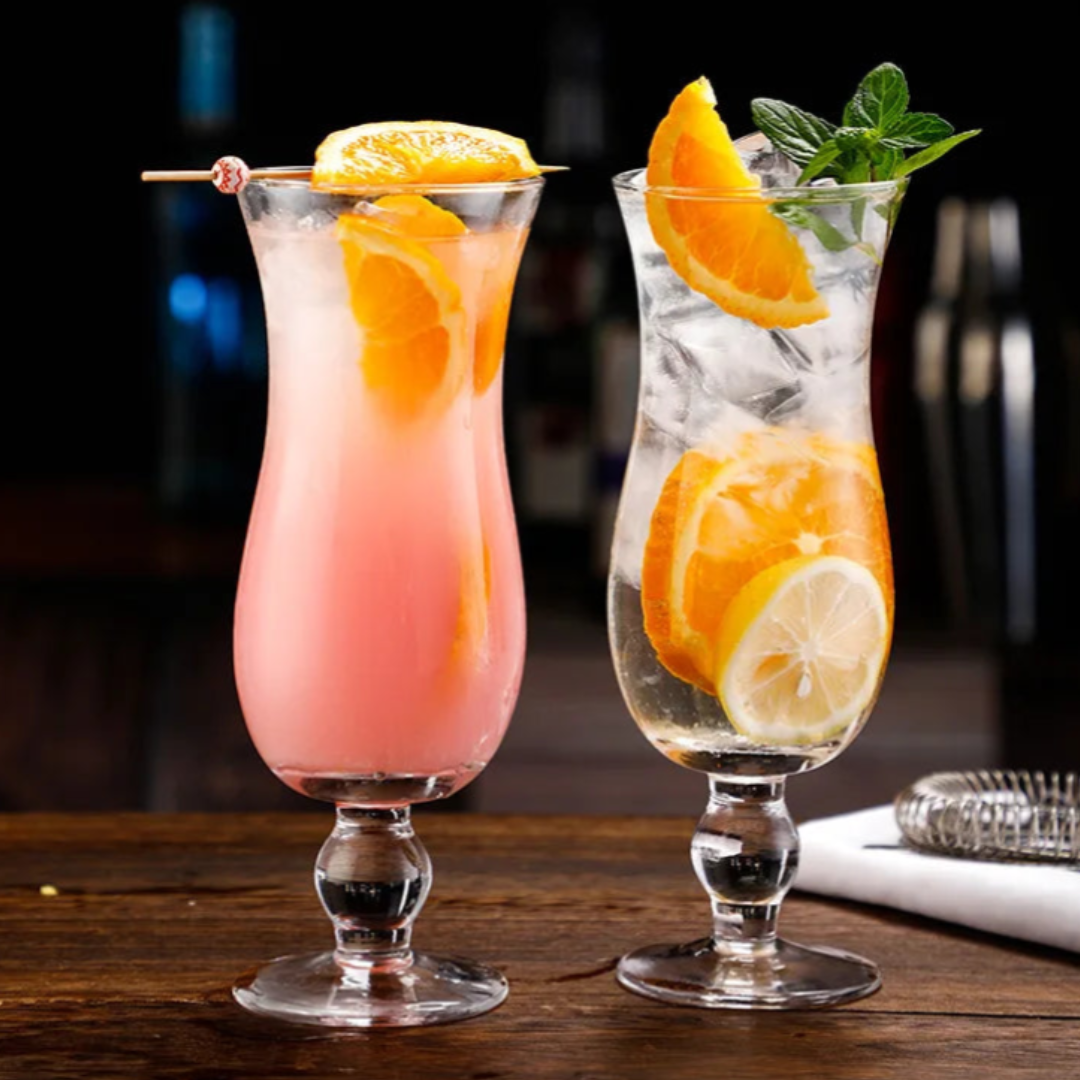13.5 oz (400 ml) Glass Tall Beverage Cup | Curve-Shape Home Bar