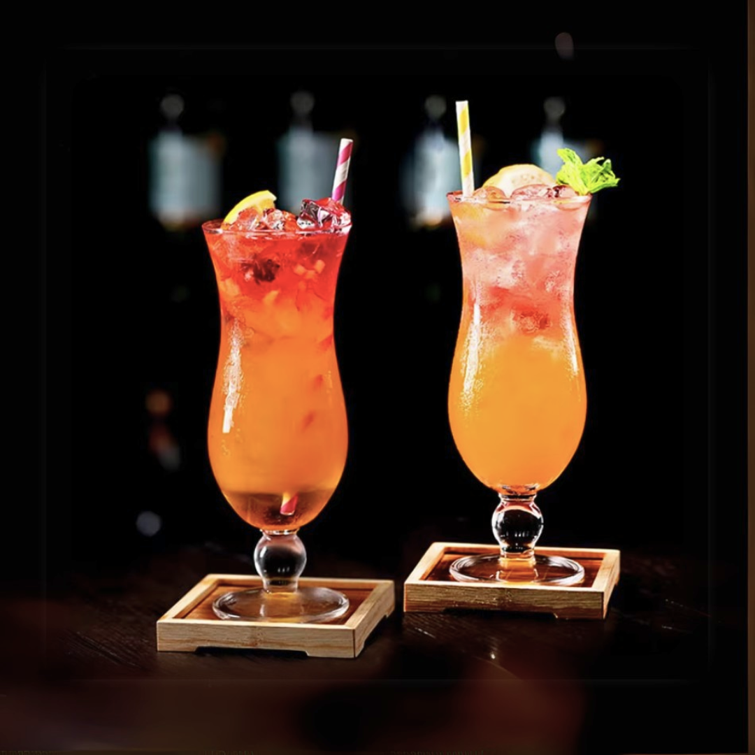 13.5 oz (400 ml) Glass Tall Beverage Cup | Curve-Shape Home Bar