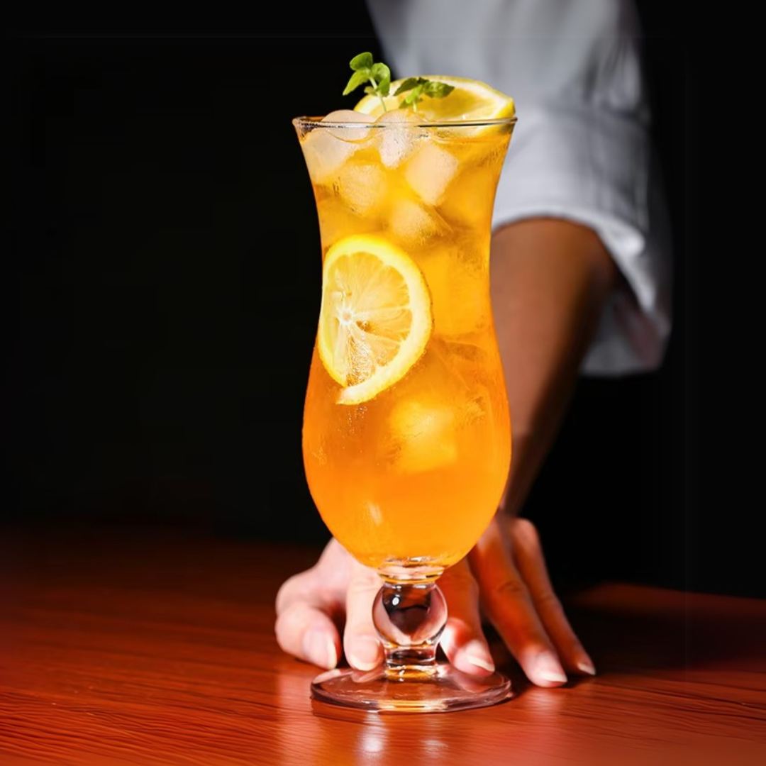 13.5 oz (400 ml) Glass Tall Beverage Cup | Curve-Shape Home Bar