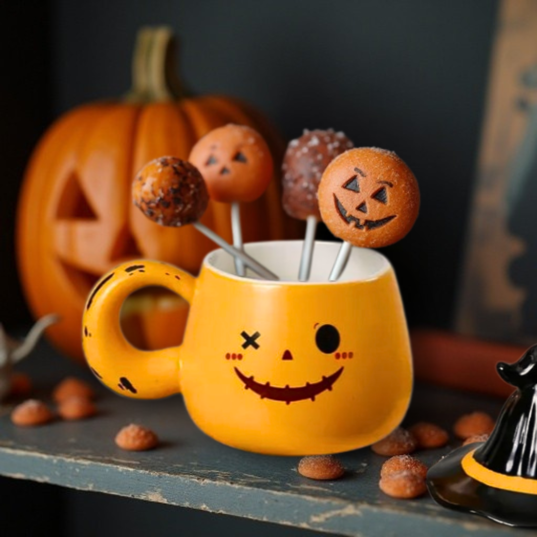 Spooky-Cute Ghost Coffee Mug with Lid | 4 Ceramic Styles for Halloween Decor & Fall Gift