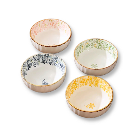 Ceramic Bowls – 11oz (300ml) | Set of 4 | Colorful Sorrel Collection
