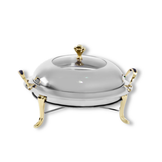 3L Round Stainless Steel Chafing Dish | Professional Grade Buffet Server
