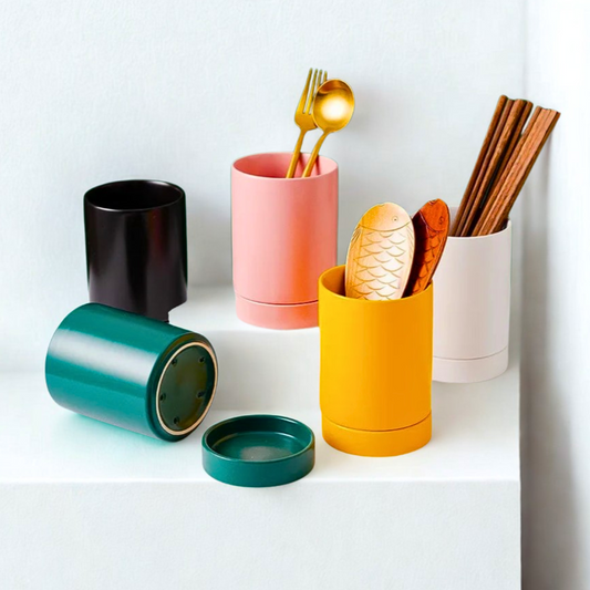 4.2" Ceramic Utensil Crock | Nordic Colorful Collection (Limited Edition)