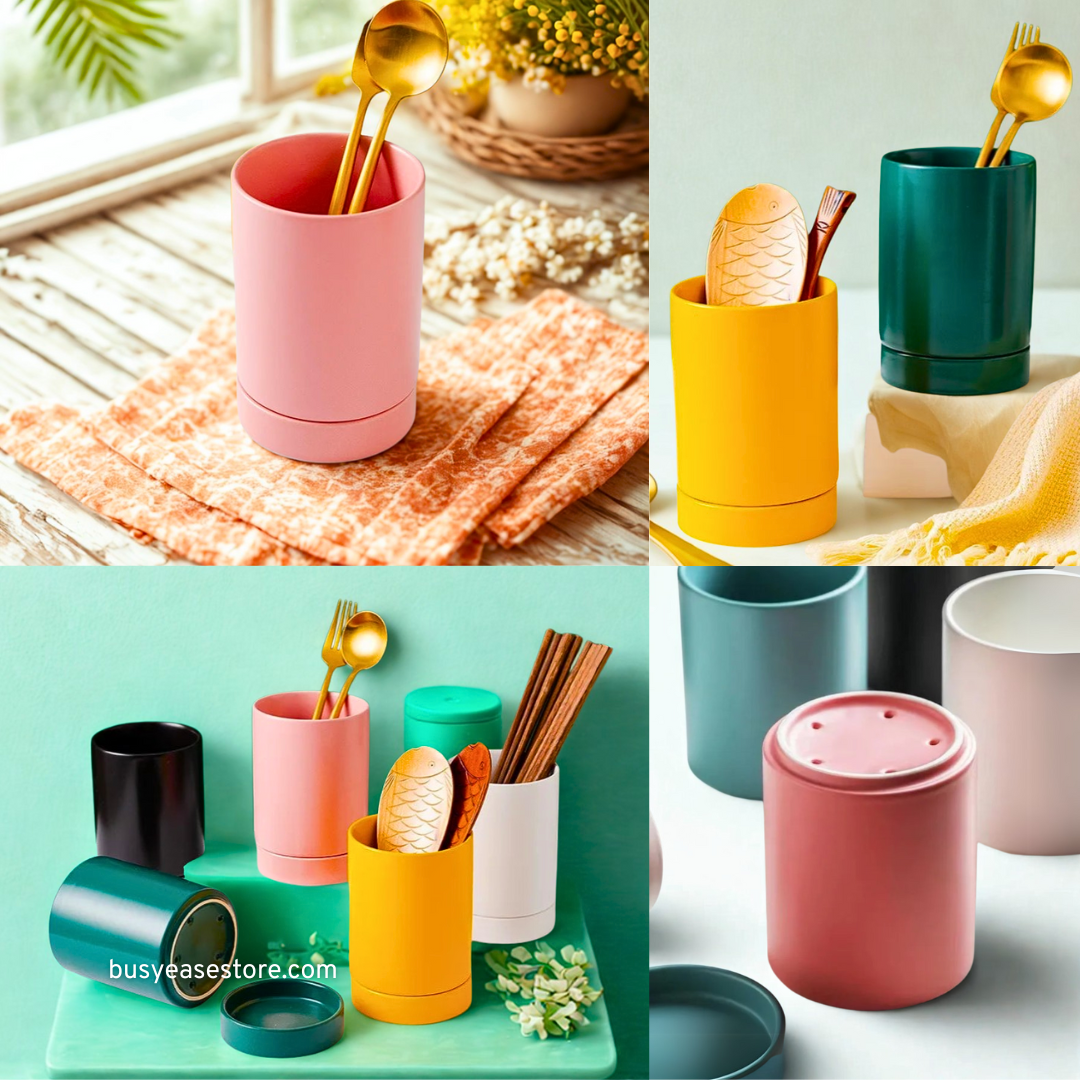 4.2" Ceramic Utensil Crock | Nordic Colorful Collection (Limited Edition)