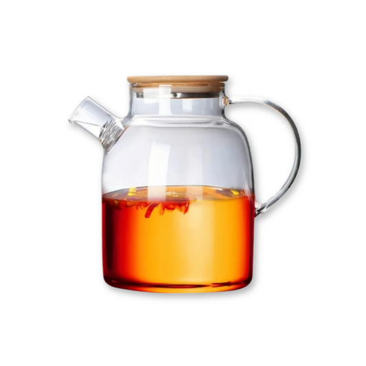 Premium Glass Kettle | Heat-Resistant | 1.0L/1.8L for Iced Tea & Hot Brews