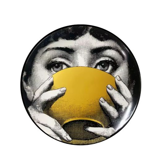 8" Ceramic Dinner Plates | Italian-Inspired Surreal Art for Table or Wall (Limited Edition)