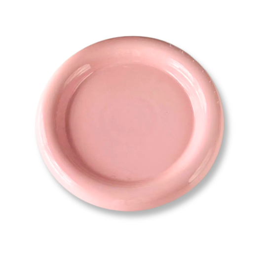 8" Round Ceramic Dinner Plate | Thick Edge, Nordic Design for Steak & Dessert