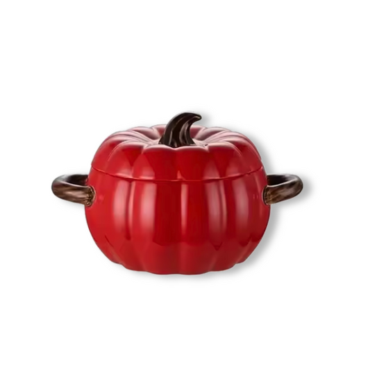 50 oz Pumpkin Ceramic Casserole Dish with Lid | Halloween Decor & Gift (Limited Edition)