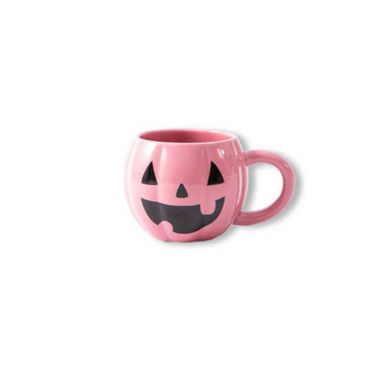 10 oz Pink Pumpkin Coffee Mug | Limited Edition Ceramic Halloween & Fall Gift