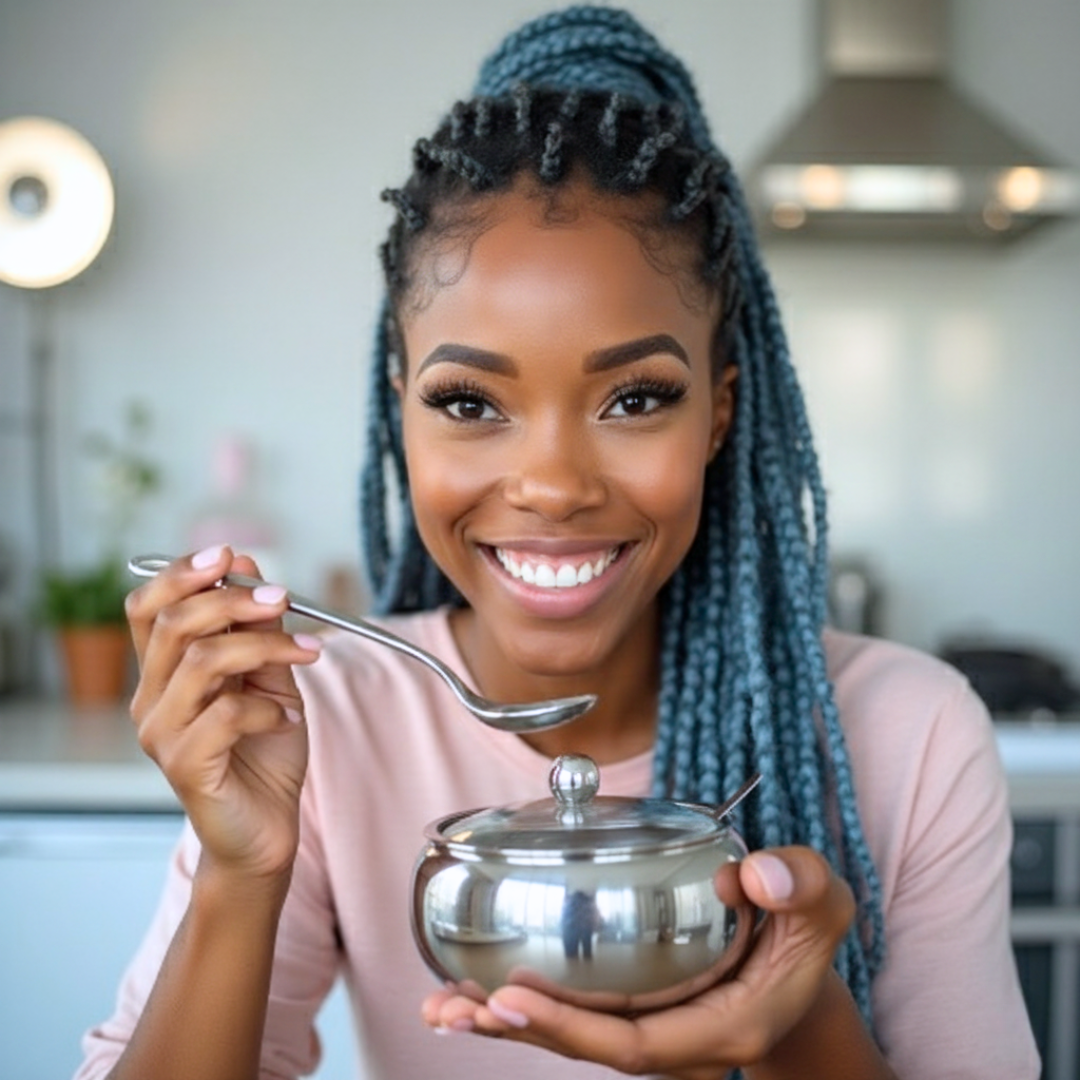Stainless Steel Sugar Bowl with Lid & Spoon | Drum-Shaped, Save Time & Space